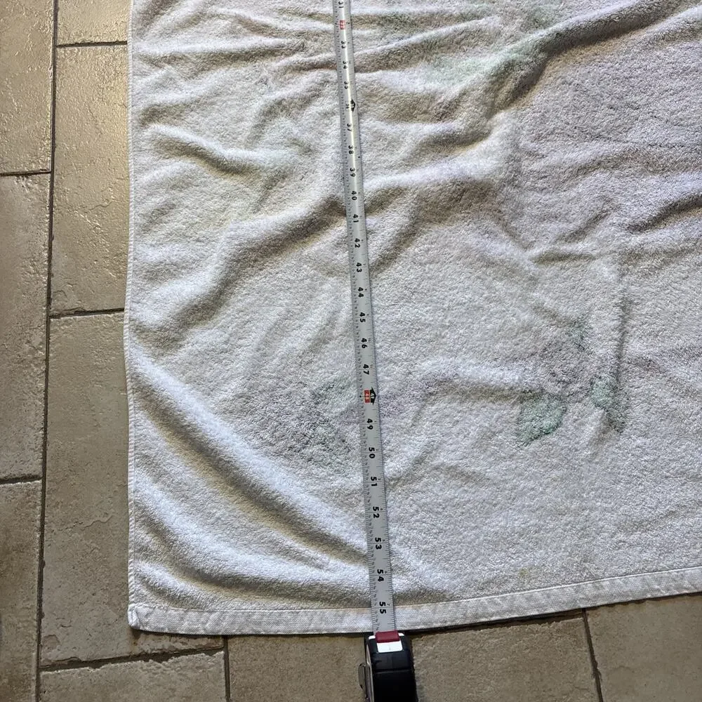 Vtg 90s Disney Beauty and the Beast Beach Towel Franco Belle Beast Rare Kidcore